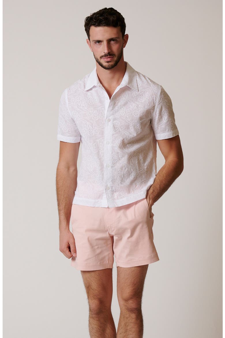 Stretch Cotton Chino Shorts, Alternate, color, Rose Spritz