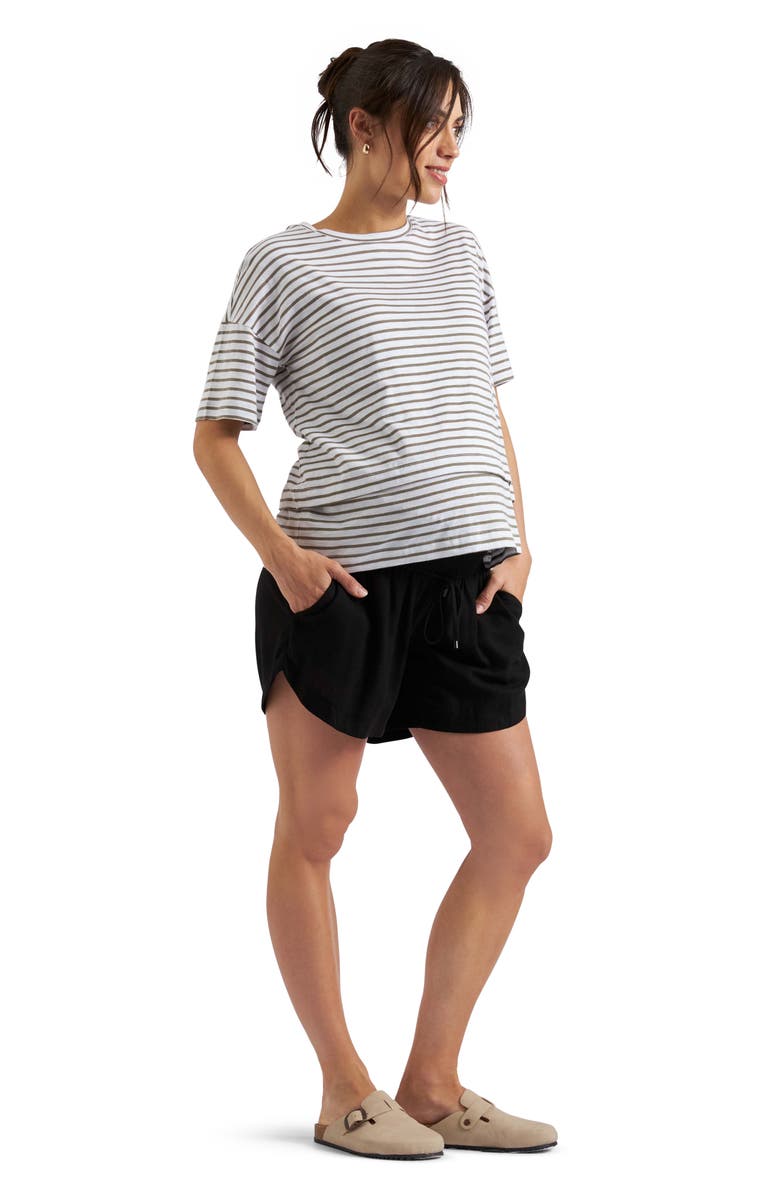 Ripe Maternity Claudette Nursing Tee, Alternate, color, White / Olive