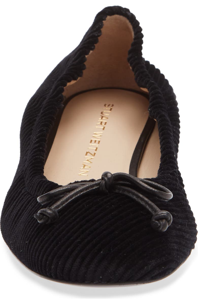 Stuart Weitzman Bria Ballet Flat, Alternate, color, Black/ Black