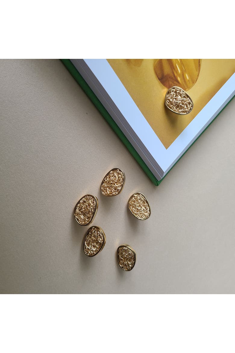 Vida Stud Earrings, Alternate, color, Gold