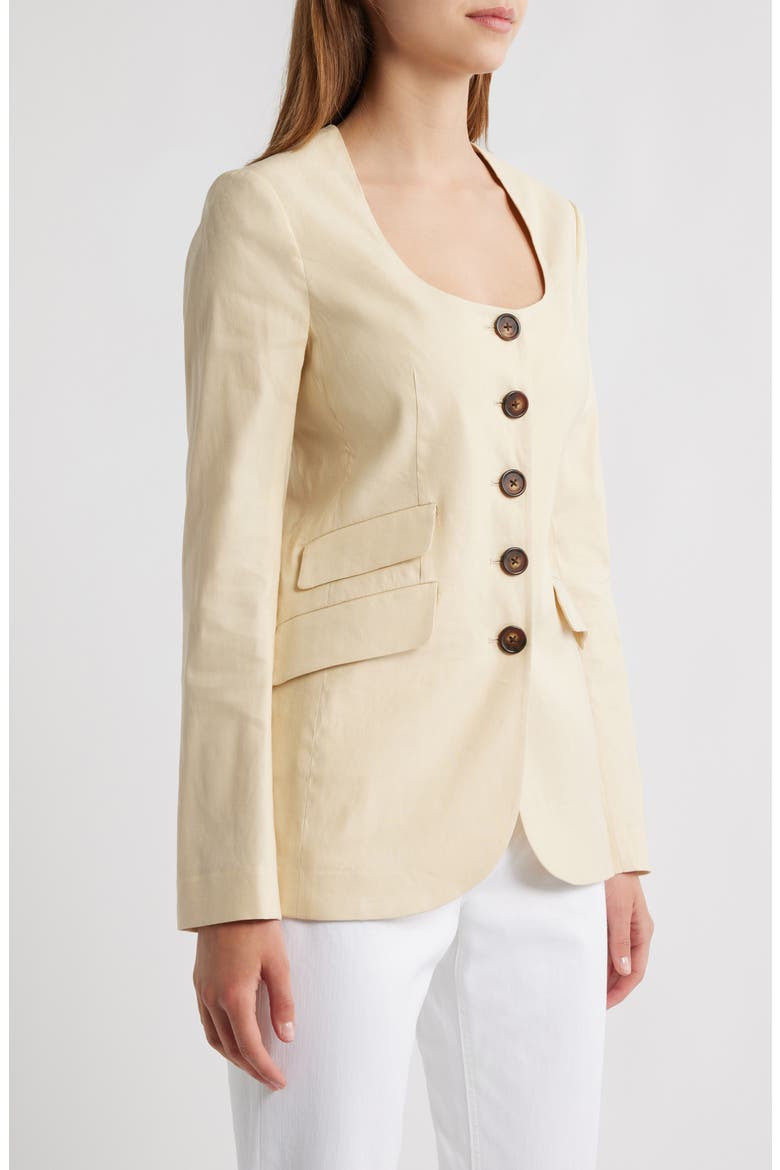 Roslyn Linen Blend Blazer, Alternate, color, LIGHT TAN