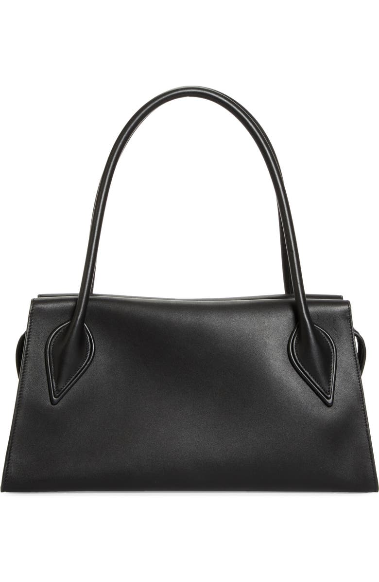 Christian Louboutin Medium Baguette Leather Shoulder Bag, Alternate, color, Black