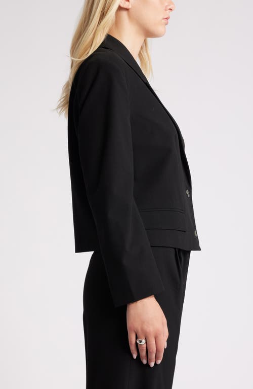 Open Edit Crop Blazer In Black