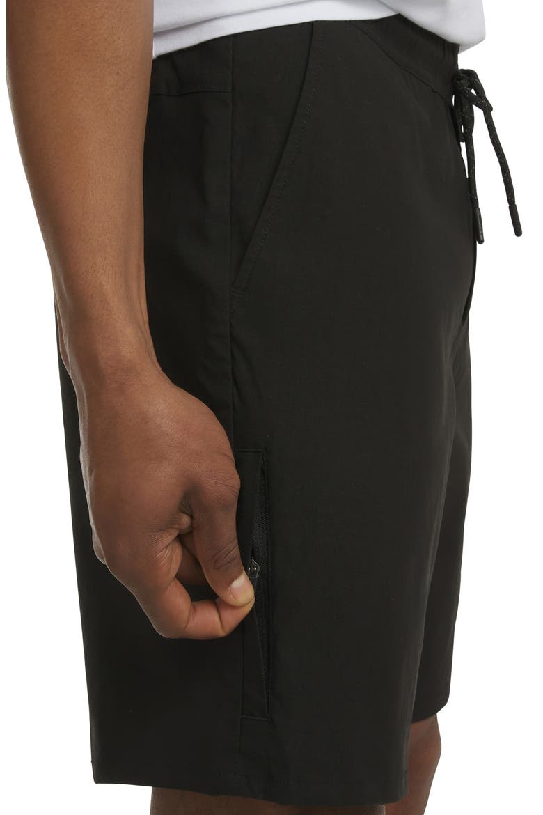Riker Tech Shorts, Alternate, color, BLACK
