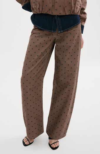 Polka Dot Straight Leg Jeans