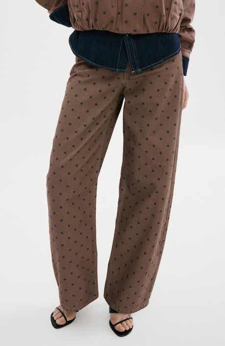Polka Dot Straight Leg Jeans