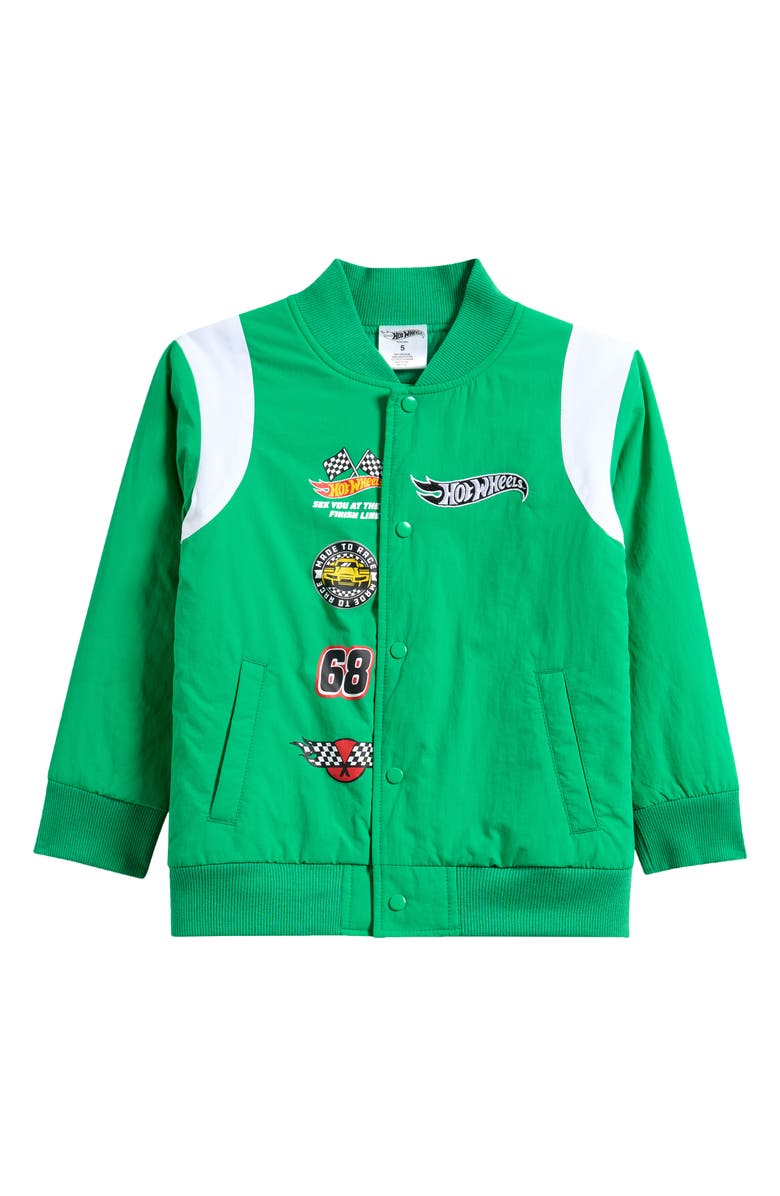 Jem Kids' Hot Wheels<sup>®</sup> Bomber Jacket, Main, color, Green