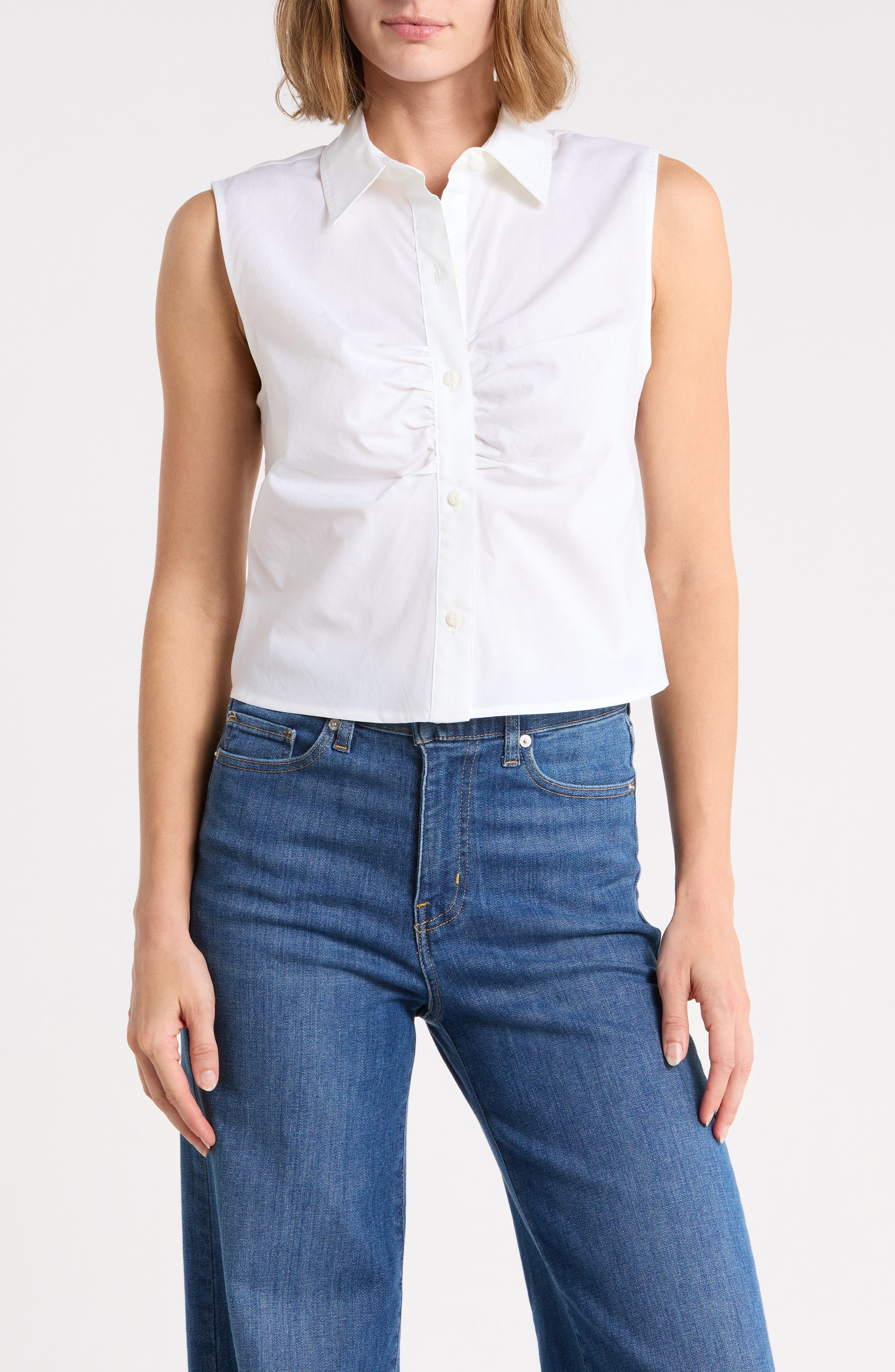 Ginny Poplin Sleeveless Shirt