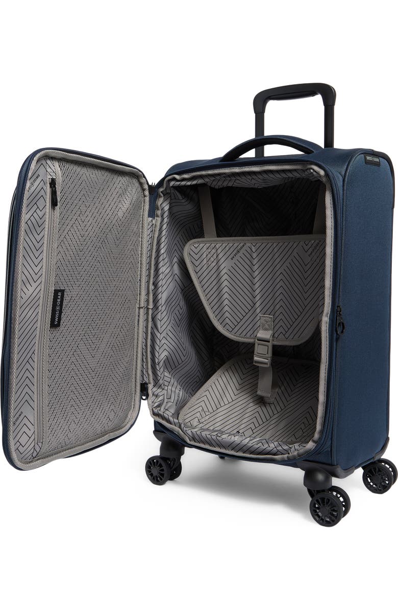SWISSGEAR 19-Inch Softside Spinner Carry-On Luggage, Alternate, color, Navy