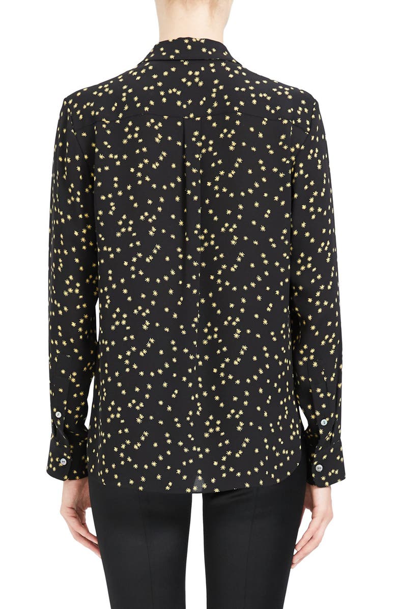 Theory Classic Silk Button-Up Top, Alternate, color, 