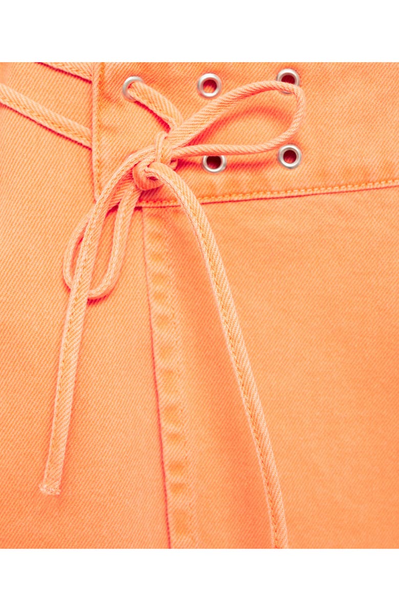 MANGO Wrap Denim Miniskirt, Alternate, color, 