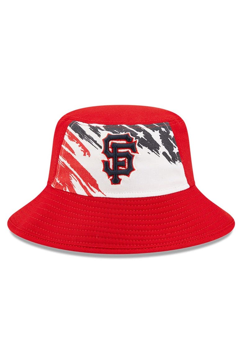 Men's New Era Red San Francisco Giants 2022 4th of July Bucket Hat, Alternate, color, Red