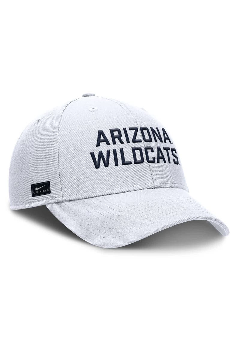 Men's Nike  White Arizona Wildcats Rise Practice Adjustable Hat, Alternate, color, White