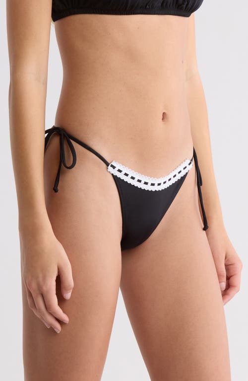 Pacsun Becka Side Tie Bikini Bottoms In Gray