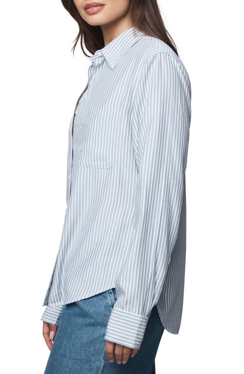 Splendid Kenna Stripe Relaxed-fit Button-up Shirt In Blue