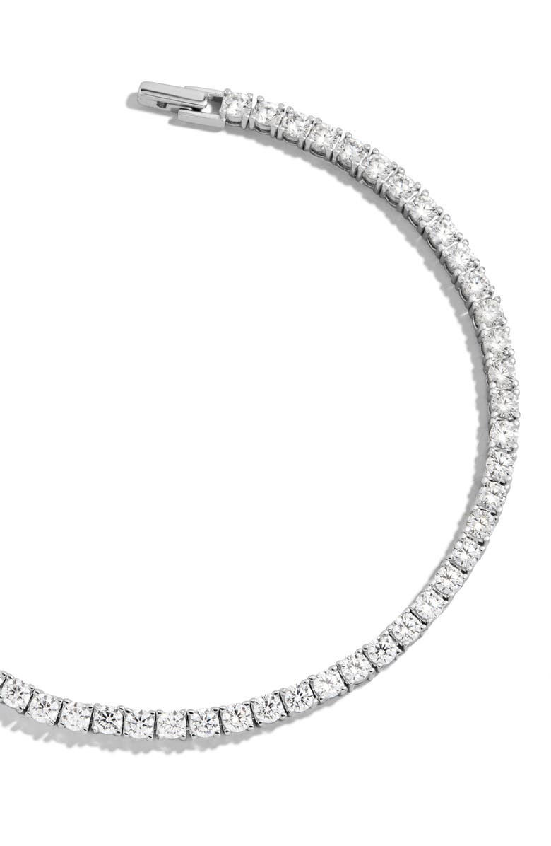 BaubleBar Bennett Cubic Zirconia Tennis Bracelet, Alternate, color, Silver