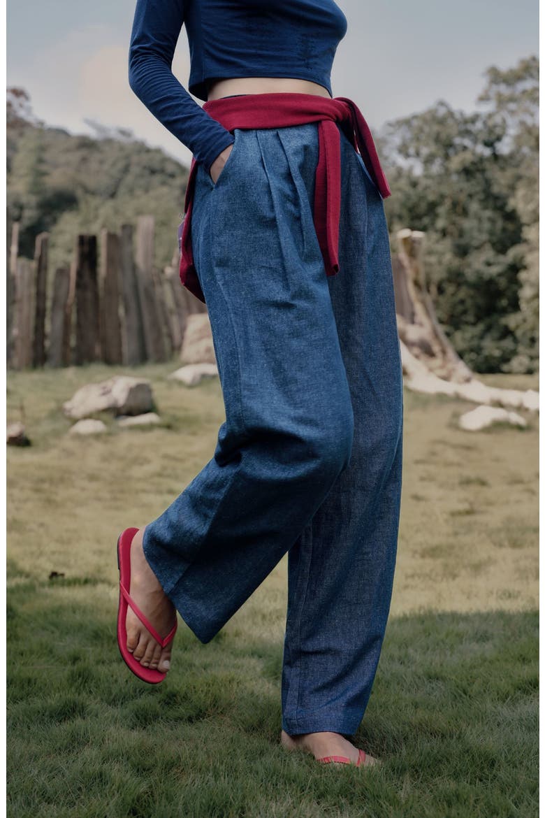 High Rise Trousers, Alternate, color, denim