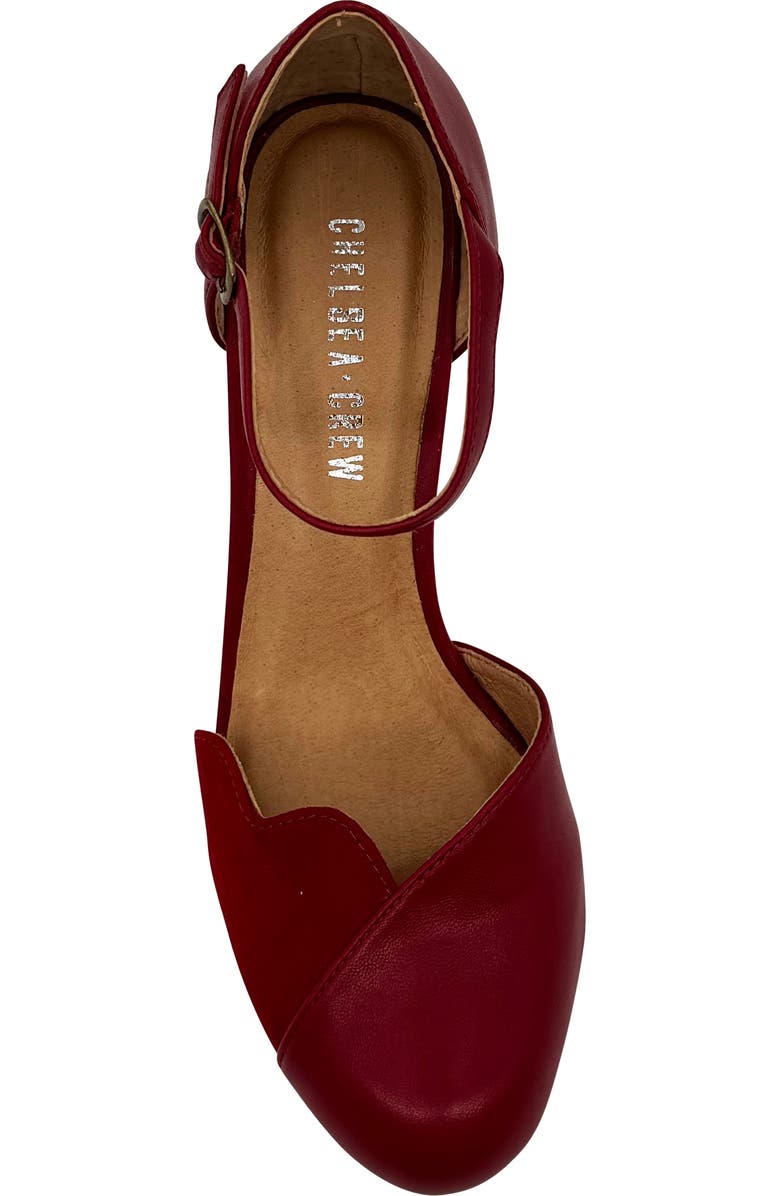 CHELSEA CREW Lover Ankle Strap Pump, Alternate, color, Red/ Red Pu