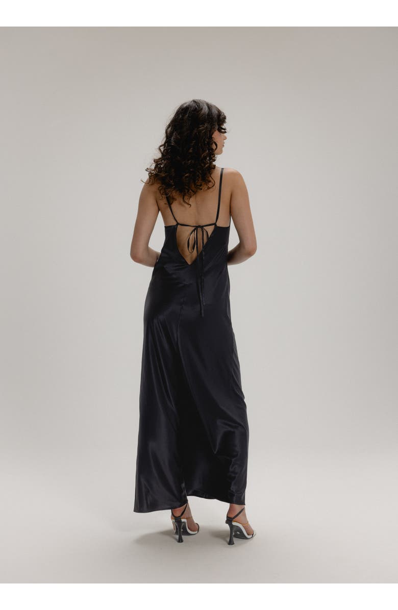 Alas 100 Silk Slip Maxi Dress, Alternate, color, Black
