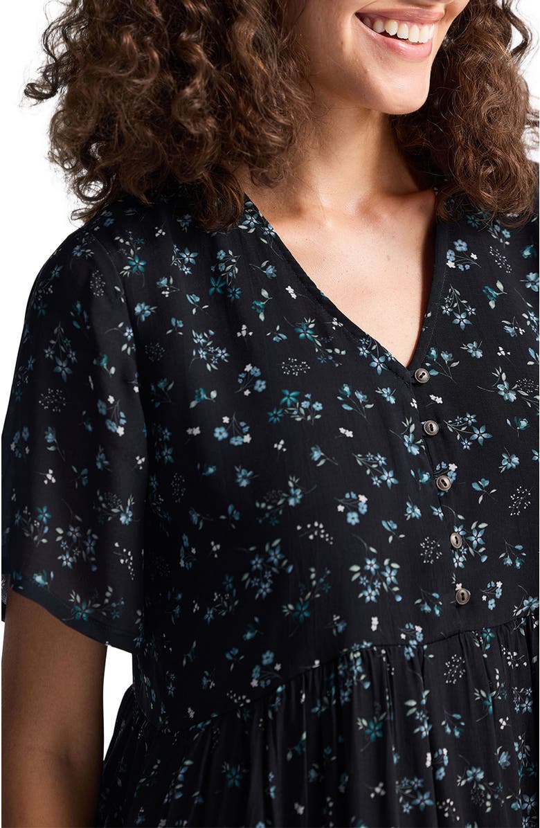 Reistor Floral Short Tiered Dress, Alternate, color, Ditzy Wildflowers