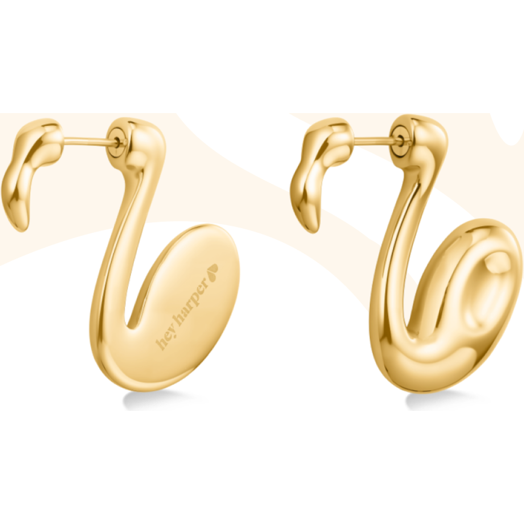 Hey Harper Flamingo Earrings in Gold  product