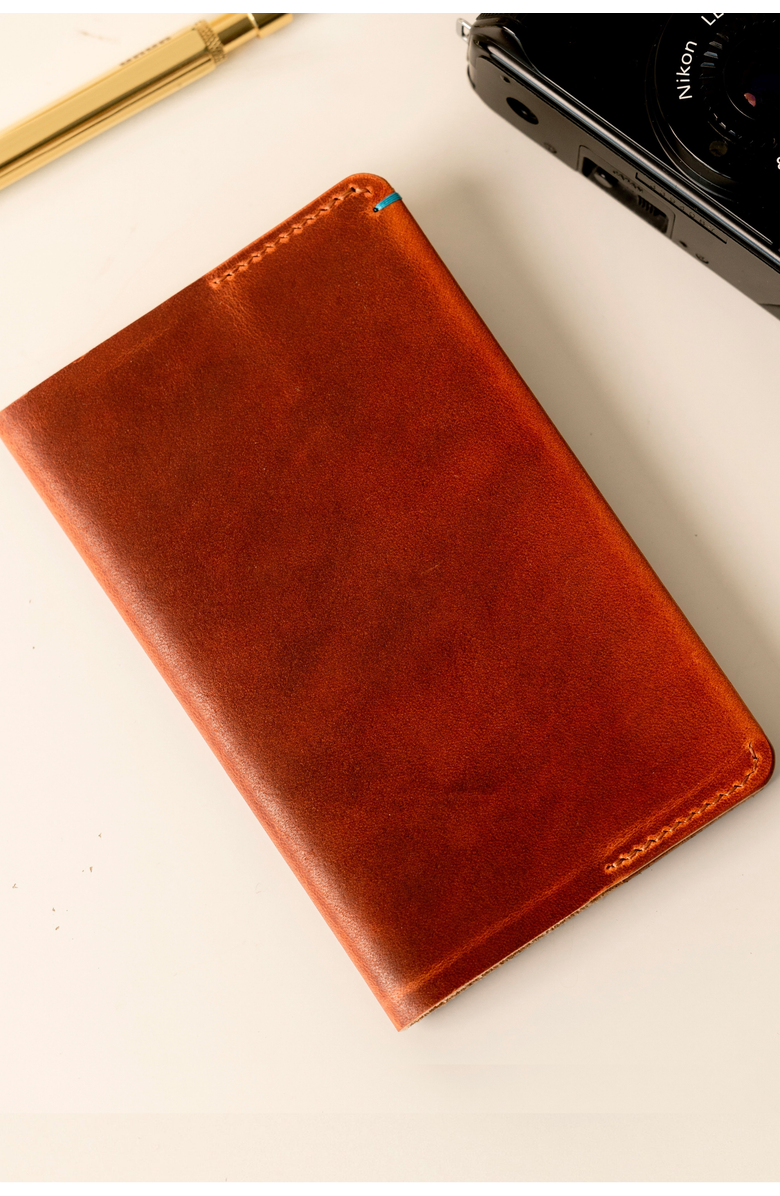 Bluebonnet The Companion Horween Leather Pocket Journal, Alternate, color, English Tan