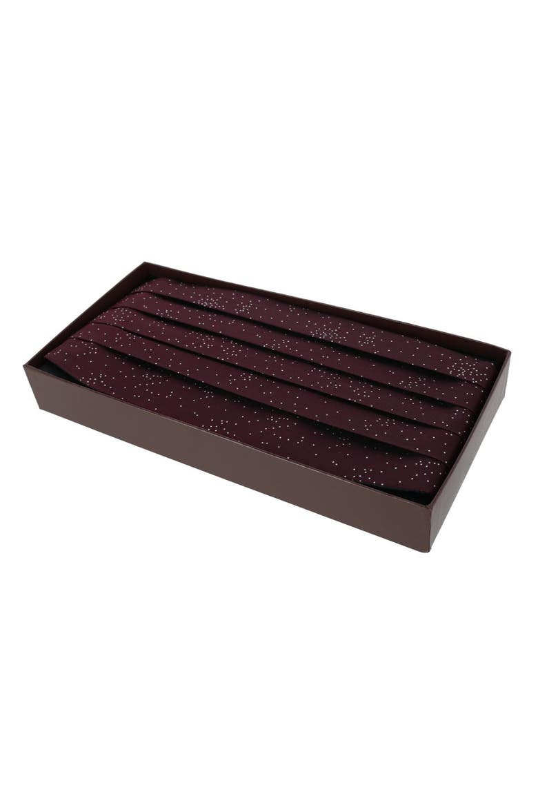 Mystere Metallic Star Light Cummerbund, Alternate, color, Merlot