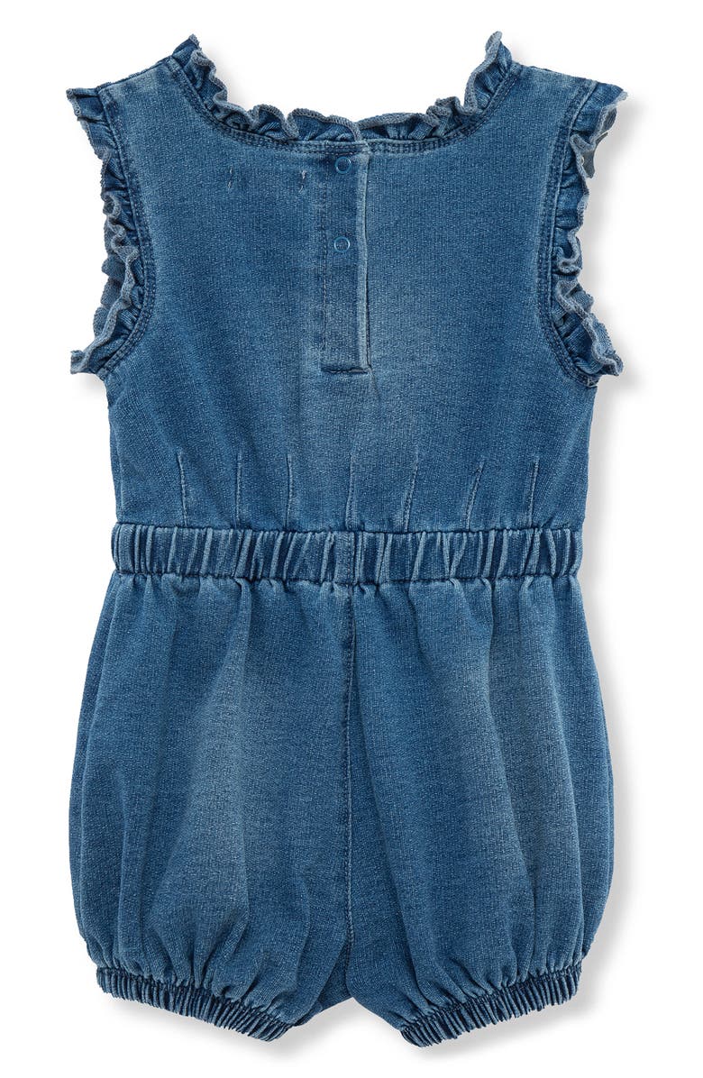 Habitual Kids Ruffle Accent Knit Romper, Alternate, color, Indigo