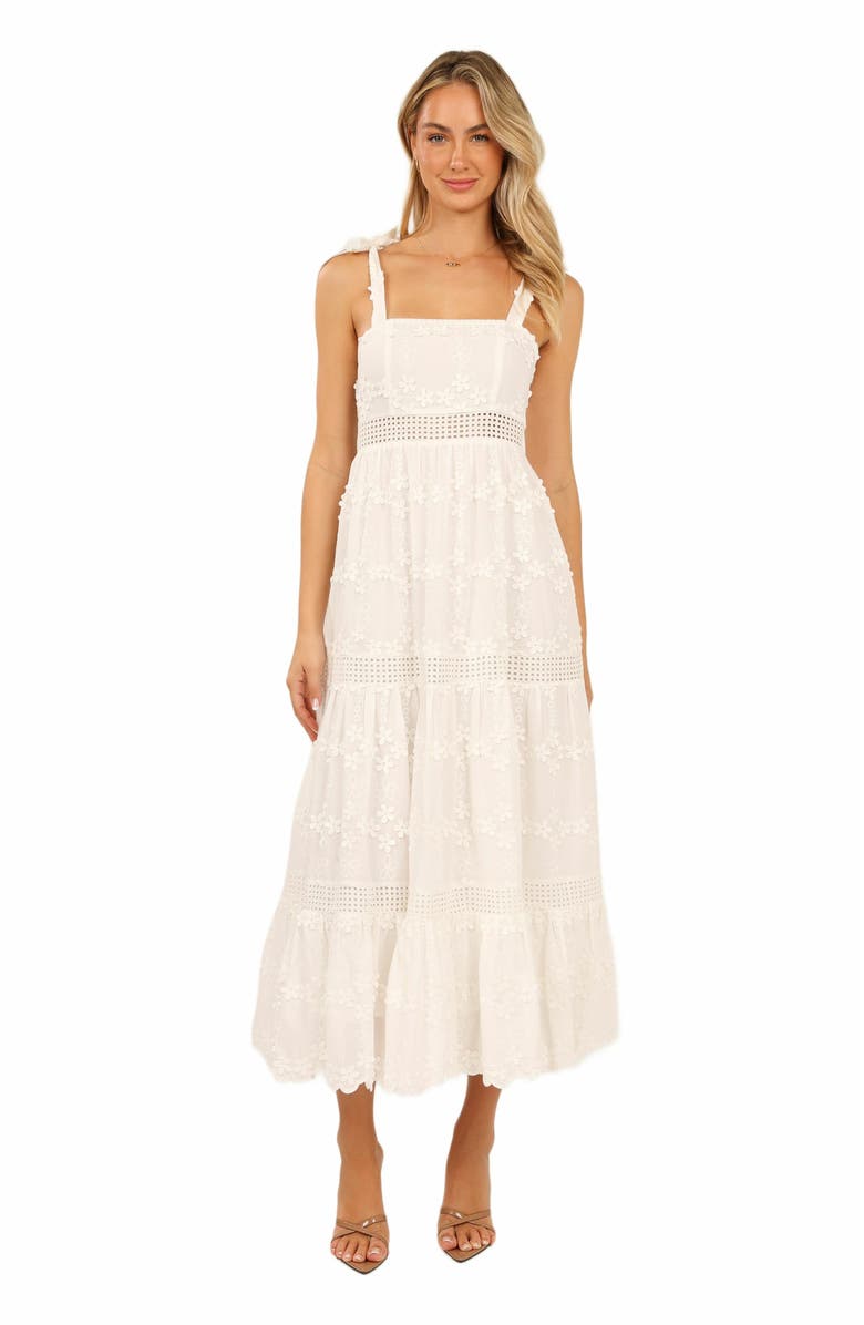 BTB Los Angeles TALIA FLORAL MAXI DRESS, Main, color, White