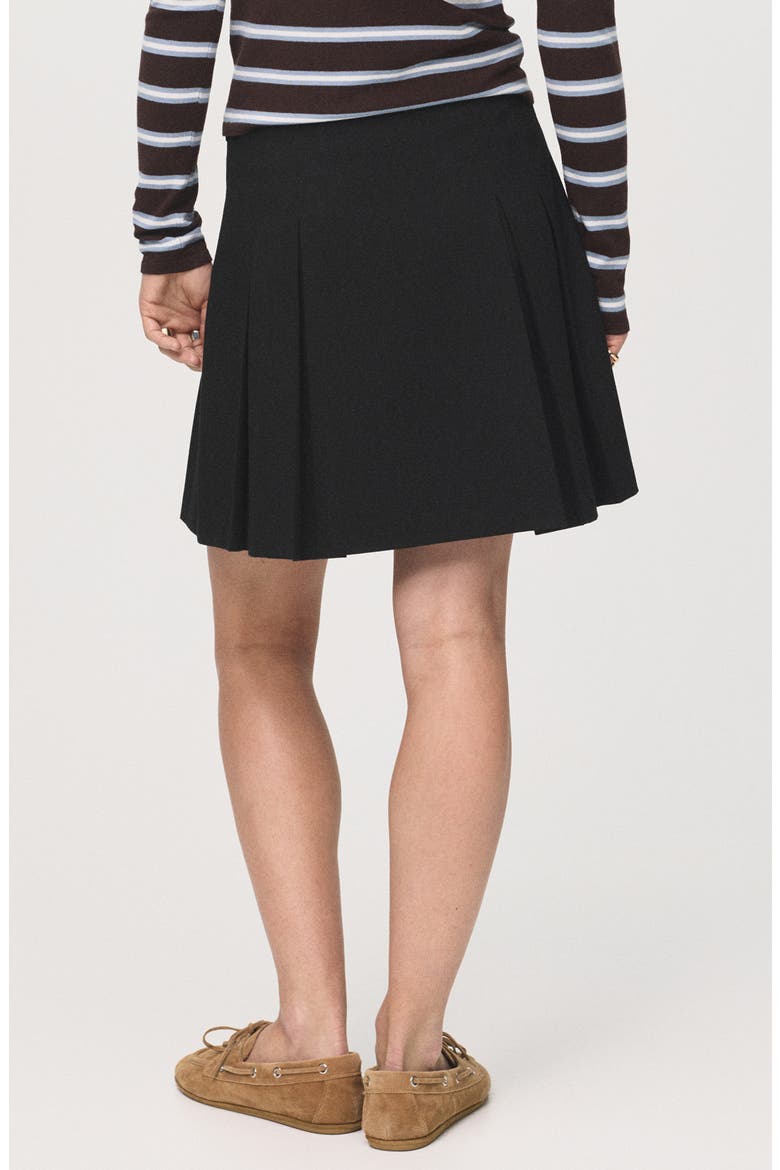 Pleated Miniskirt, Alternate, color, BLACK