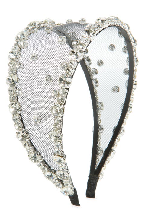 Crystal Embellished Mesh Headband