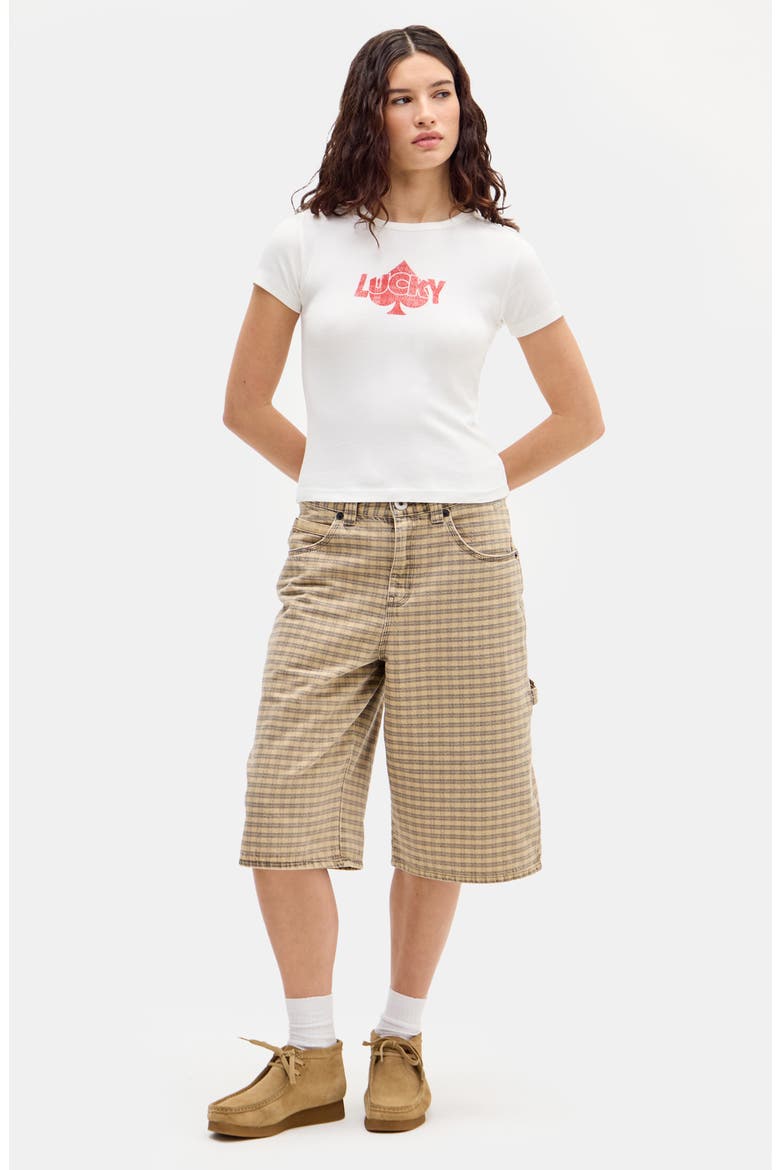 Lucky Spade Graphic Baby Tee, Alternate, color, WHITE