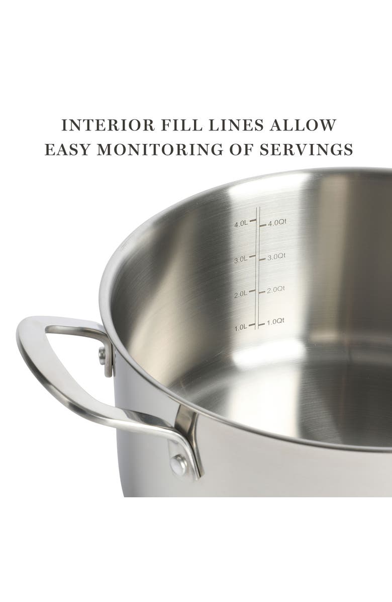 MARTHA STEWART Catselle 5-Quart Stainless Steel Dutch Oven with Lid, Alternate, color,