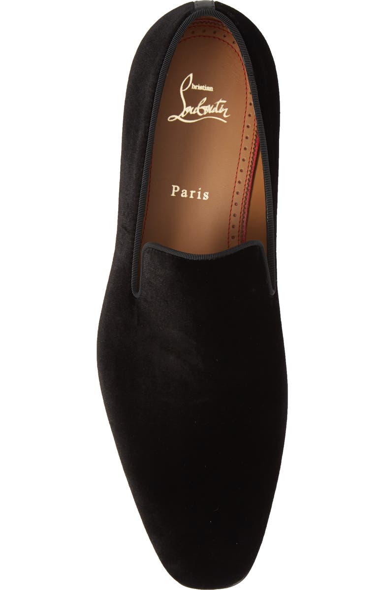 Christian Louboutin Dandelion Velvet Venetian Loafer, Alternate, color, Black Velvet