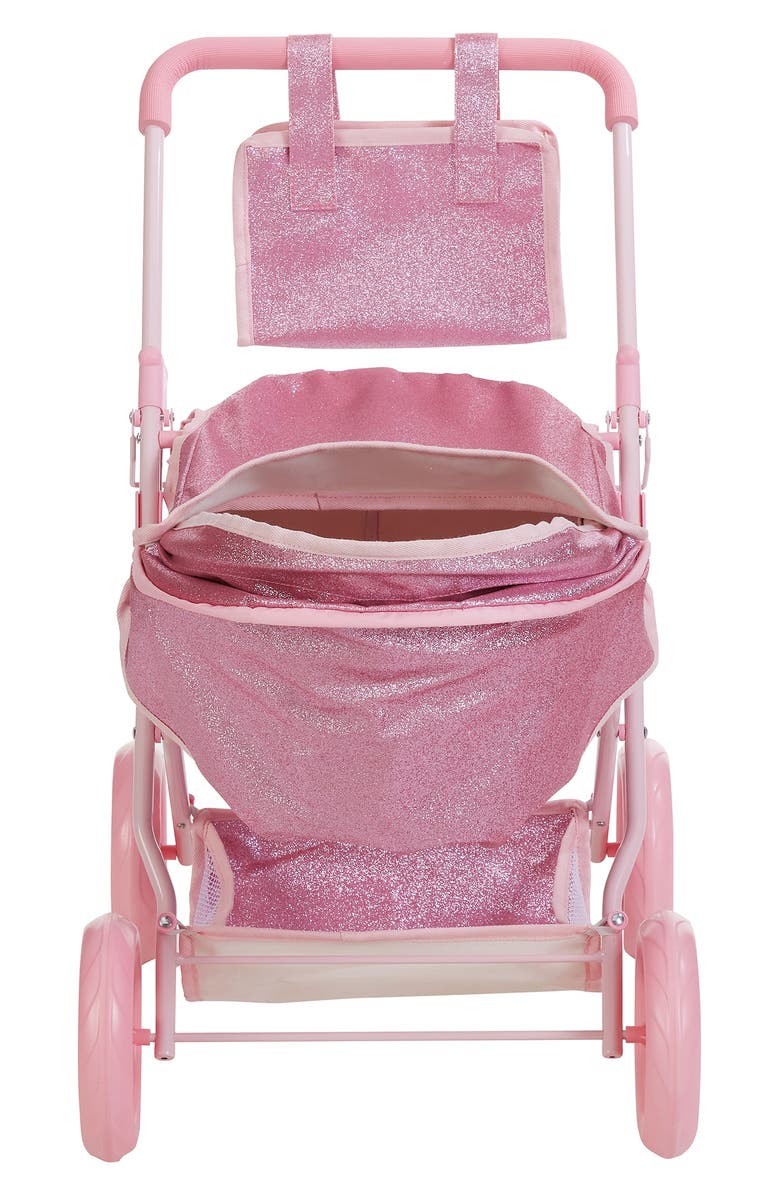 Teamson Kids Olivia's Little World Baby Doll Bassinet Pram with Cover, Main, color, Pink