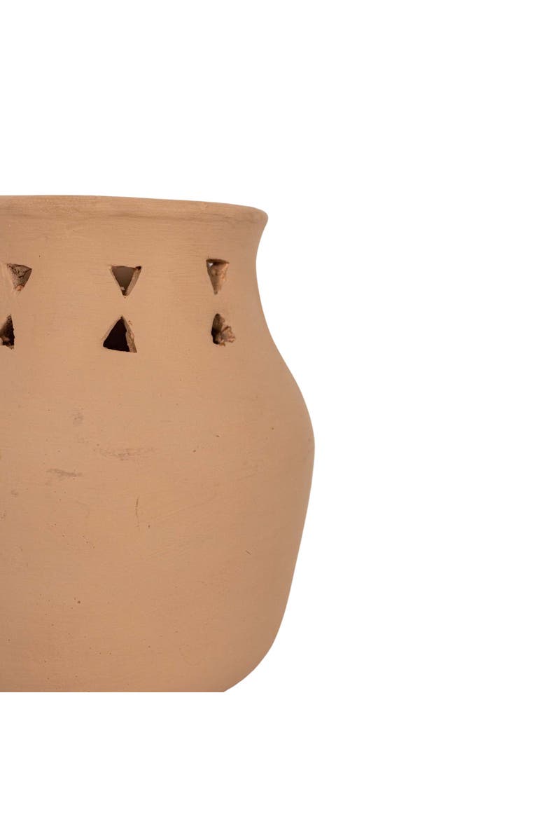 Foreside Home and Garden Southwest Cutout Vase Terracotta, Alternate, color, Orange