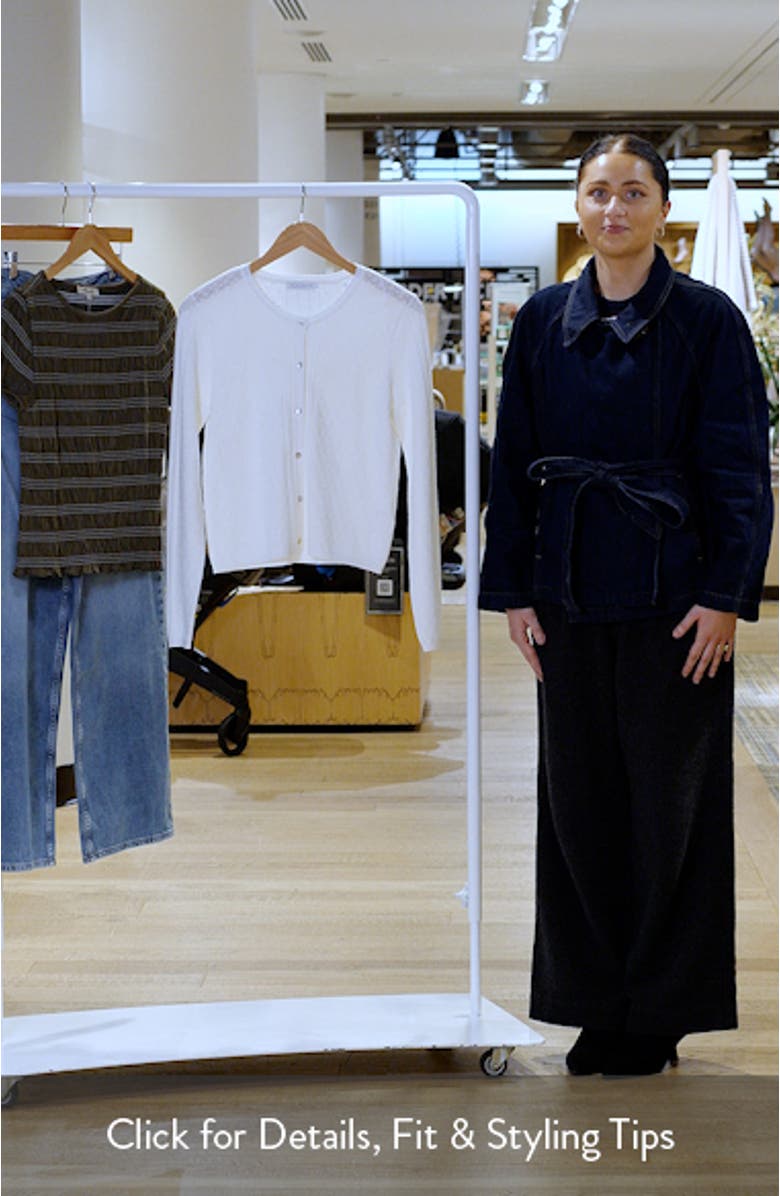 The Steele Mixed Pointelle Cardigan, sales video thumbnail