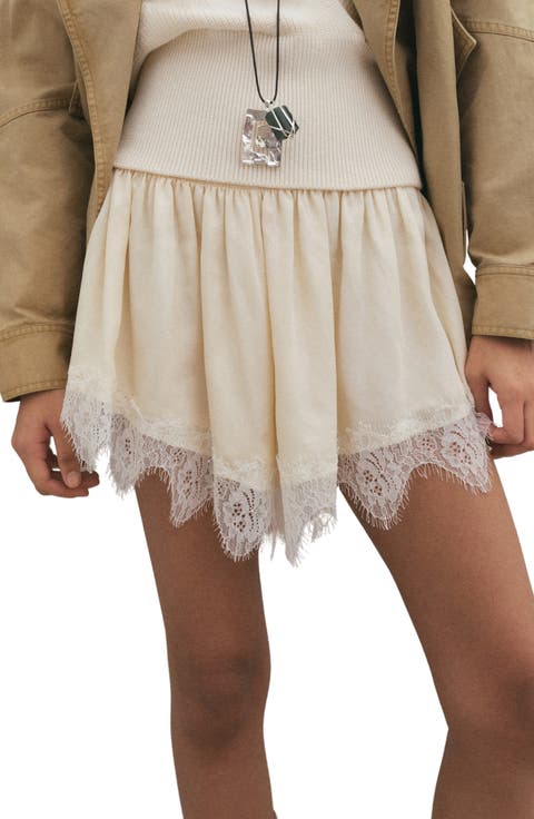 Satin Lace Shorts