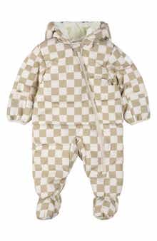 Petit Lem Checkerboard Hooded Snowsuit