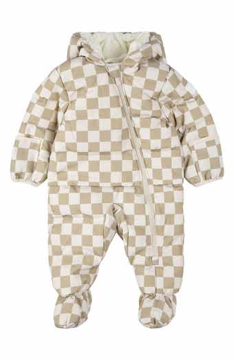 Petit Lem Checkerboard Hooded Snowsuit