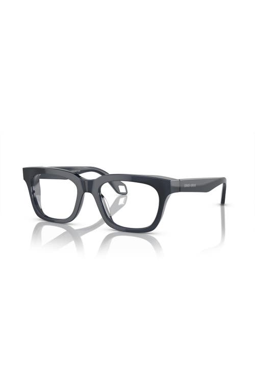 Giorgio Armani 52mm Rectangle Optical Glasses In Black