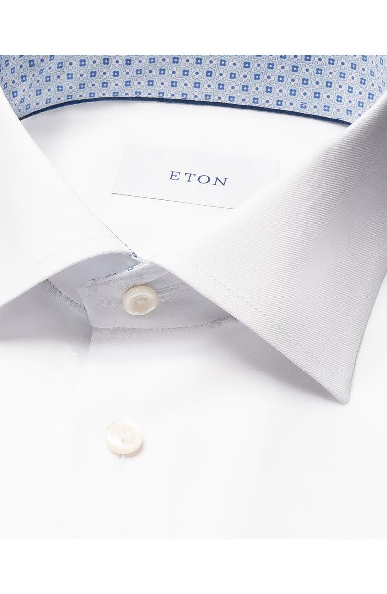 Eton Slim Fit Medallion Detail Dress Shirt, Alternate, color, 