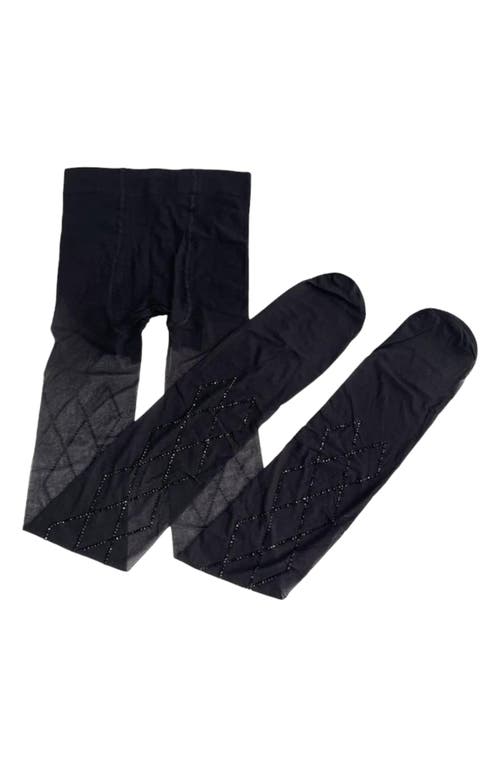 High Heel Jungle Crystal Embellished Sheer Tights In Black