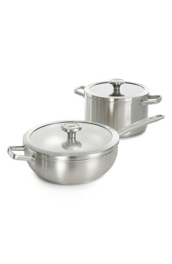 Berghoff Leo Graphite 4-piece Cookware Set In Silver
