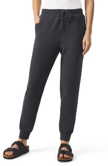 Splendid Tie Waist Waffle Stitch Scuba Joggers In Gray
