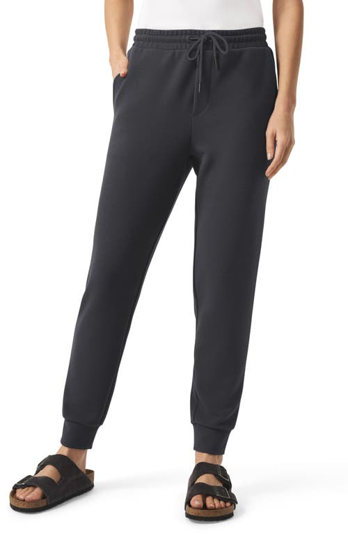 Splendid Tie Waist Waffle Stitch Scuba Joggers In Lead