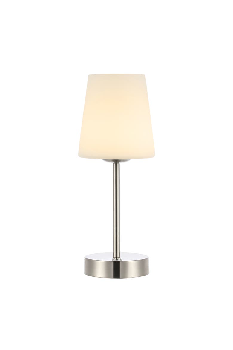 Carson Modern Minimalist Iron Rechargeable Integrated Portable LED Table Lamp, Main, color, Nickel