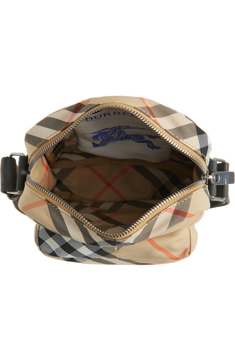 Burberry Classic Check North/South Crossbody Bag, Alternate, color, Sand
