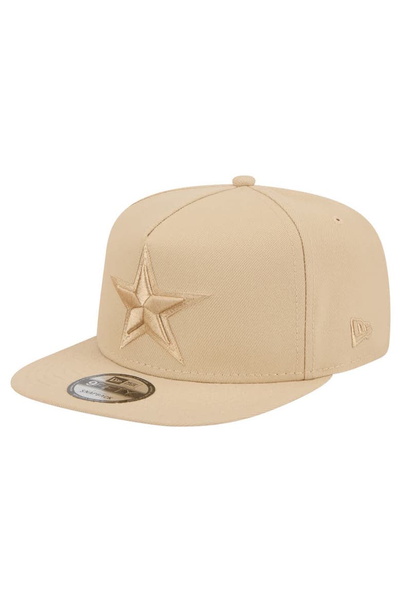 Men's New Era Light Beige Dallas Cowboys Color Pack A-Frame 9FIFTY Snapback Hat, Main, color, Light Beige