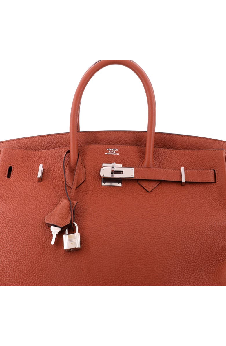 Pre-Owned Hermes Birkin Handbag Brown Togo with Palladium Hardware 35, Alternate, color, Cuivre